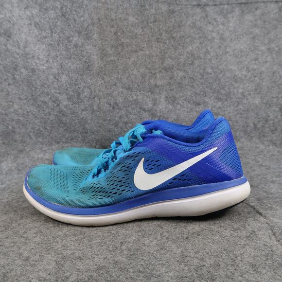 Nike Shoes Womens 7.5 Athletic Trainers Flex 2016 Run Sneakers Blue Sport Active - Picture 5 of 13